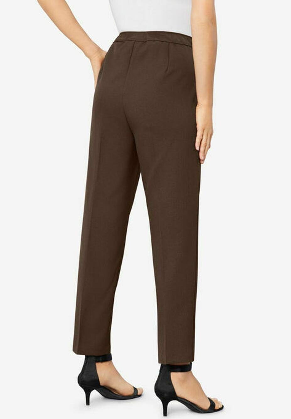 Bend Over Women's 16W  Brown Pull On Dress Pants NEW